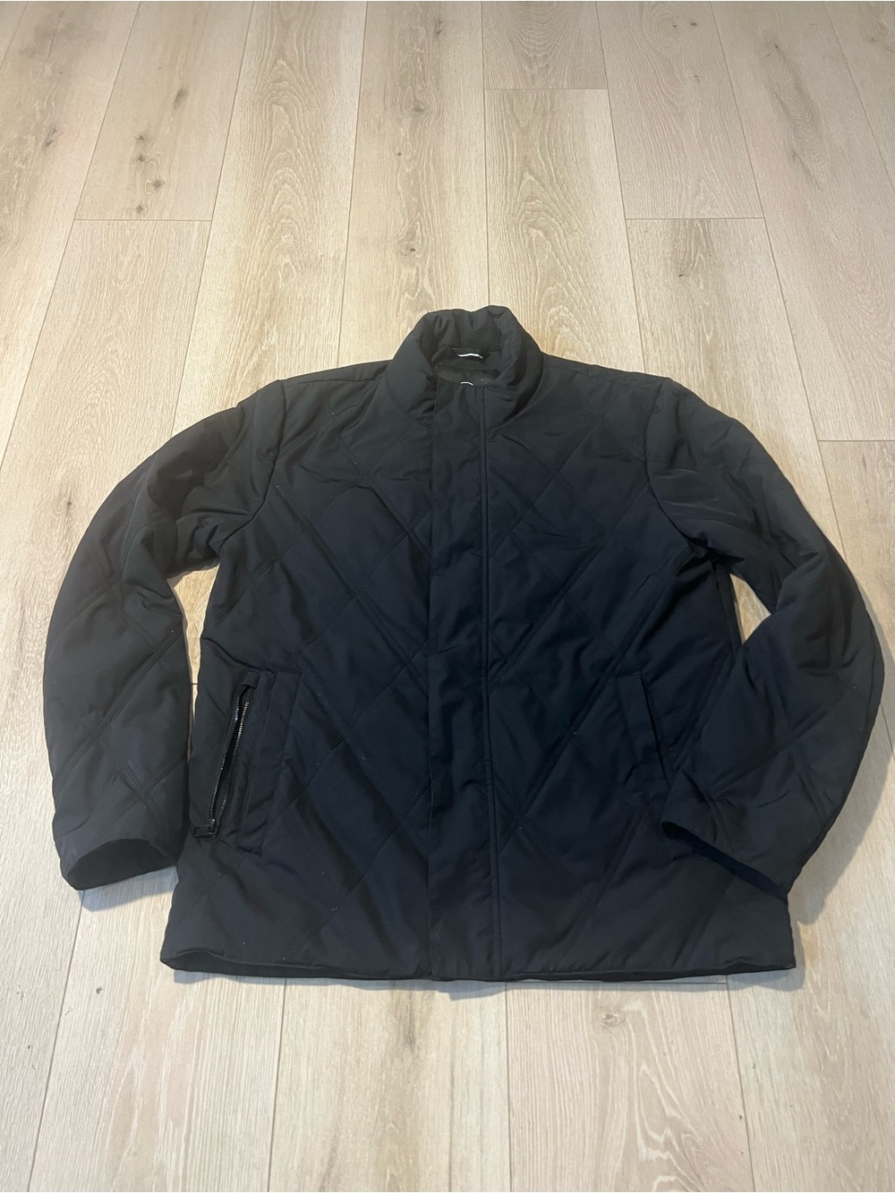 Men's Black Quilted Puffer Jacket - Lightweight Insulated Coat